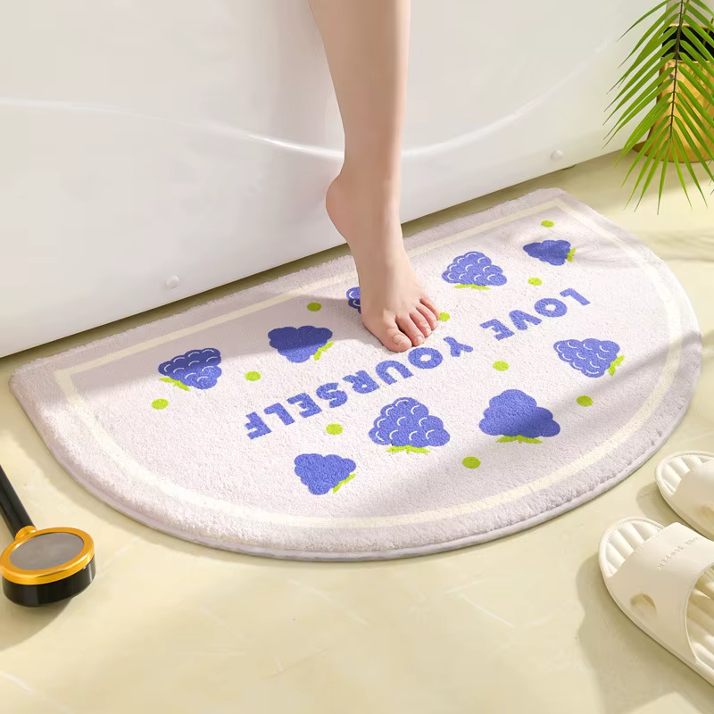 Ins – tapis de bain simples à petites fleurs fraîches, tapis de sol pour entrée de maison, chambre à coucher, toilettes, porte de salle de bain, coussinet de pied absorbant et antidérapant