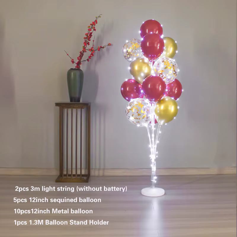 Kit de support de ballons lumineux pour la décoration, la plus grande lumière disponible, faire des ballons pour la pièce maîtresse de table et de sol avec base, événement de mariage