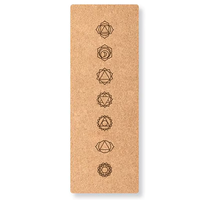 Tapis de yoga en liège écologique de 6 mm d'épaisseur pour débutants