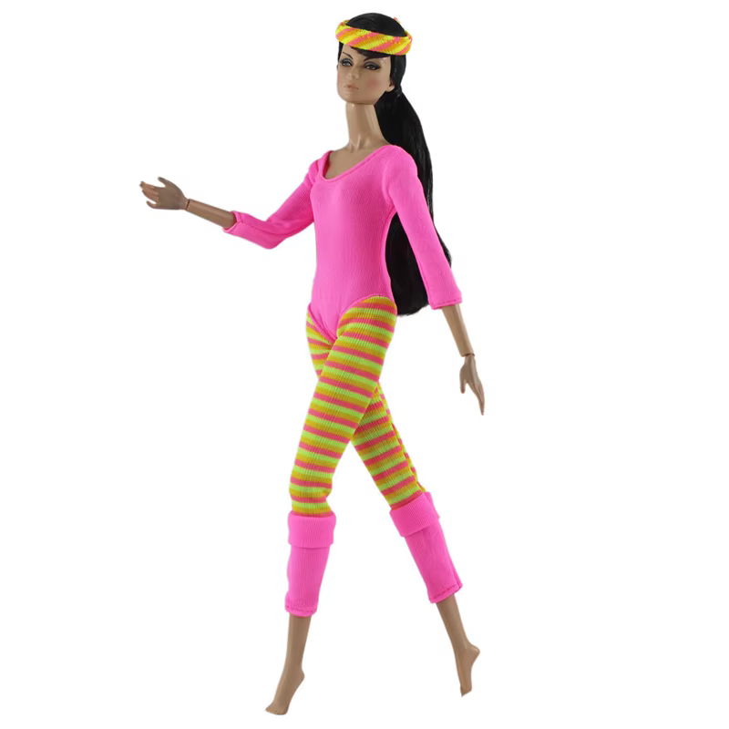 Tenue rose à la mode, combinaison de sport, vêtements de Yoga pour poupée Barbie 1/6, accessoires pour maison de poupée, jouets cadeaux de noël
