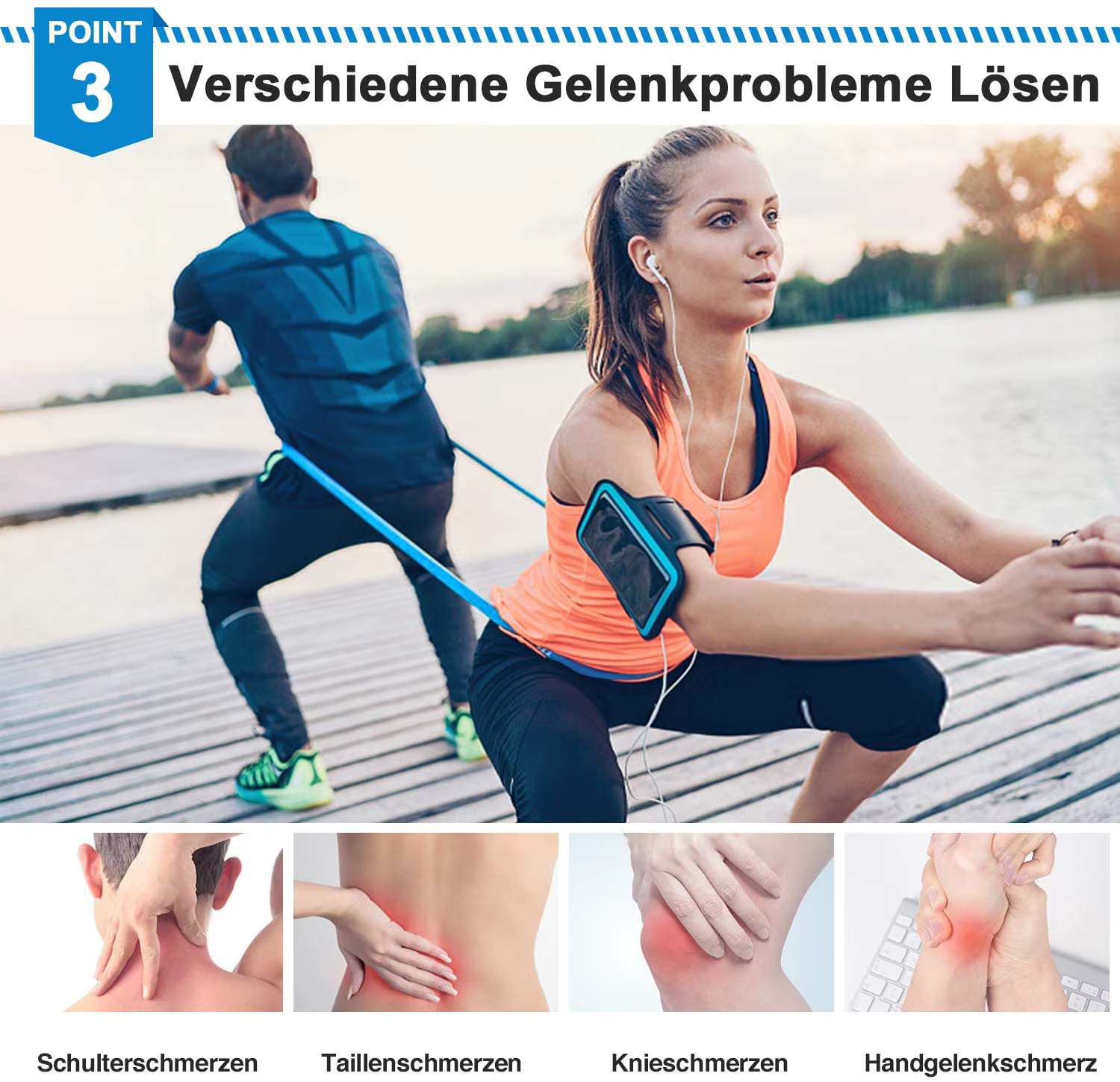 Bandes de Fitness élastiques 3 pièces