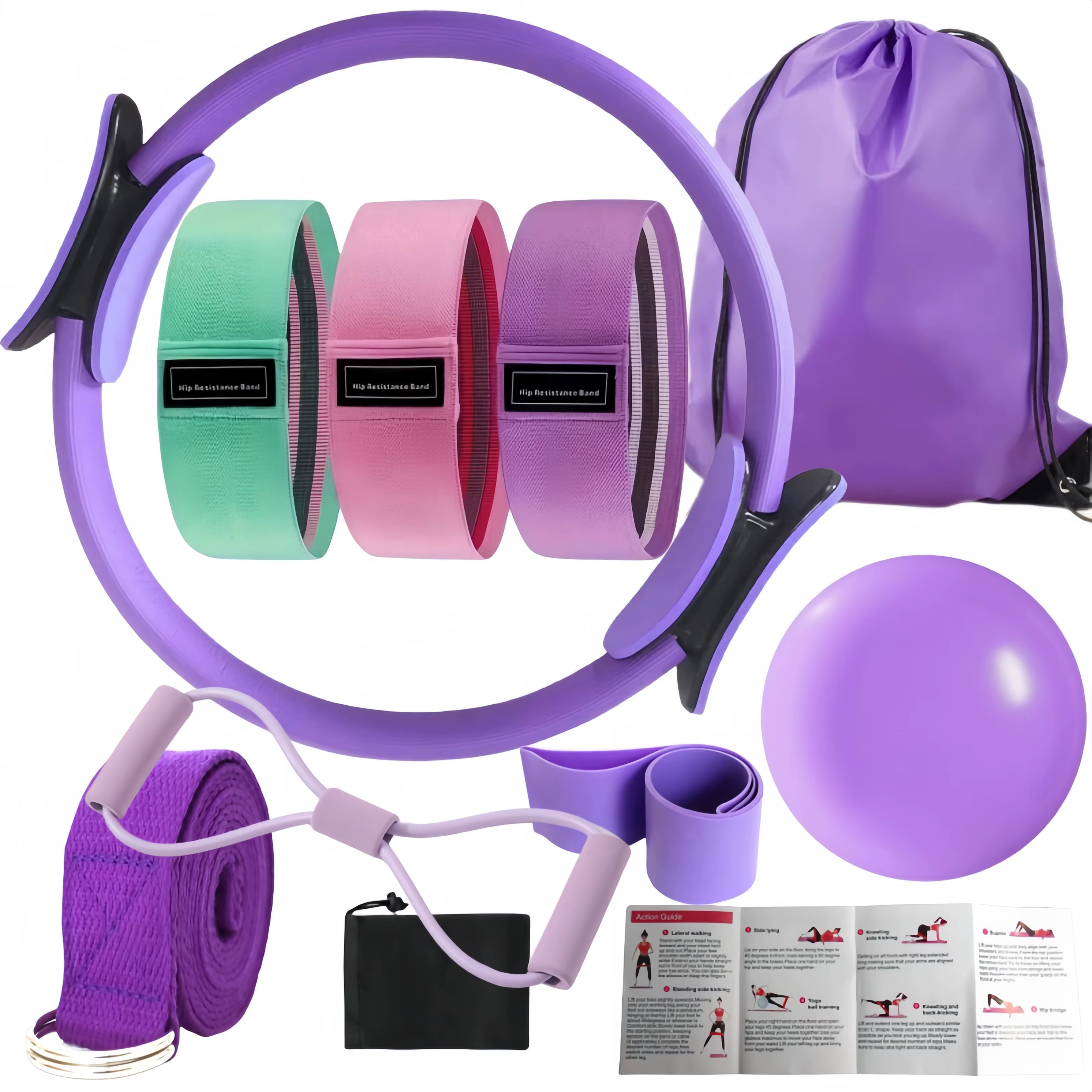 Kit de yoga à boucles Pilates 10 pièces