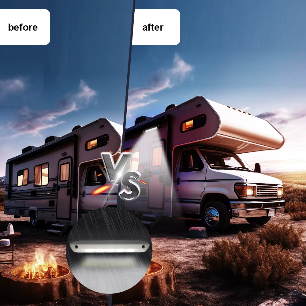 Barre lumineuse caravane accessoires LED auvent porche lumière caravane intérieur appliques 12V/24V RV Van remorque lampe extérieure