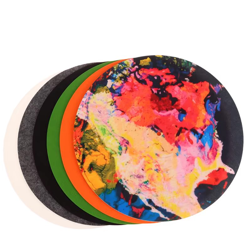 Pour LP vinyle disque Audio remplacement bricolage accessoires Audiophile épais platine tapis 1PC tapis antidérapant feutre platine plateau tapis