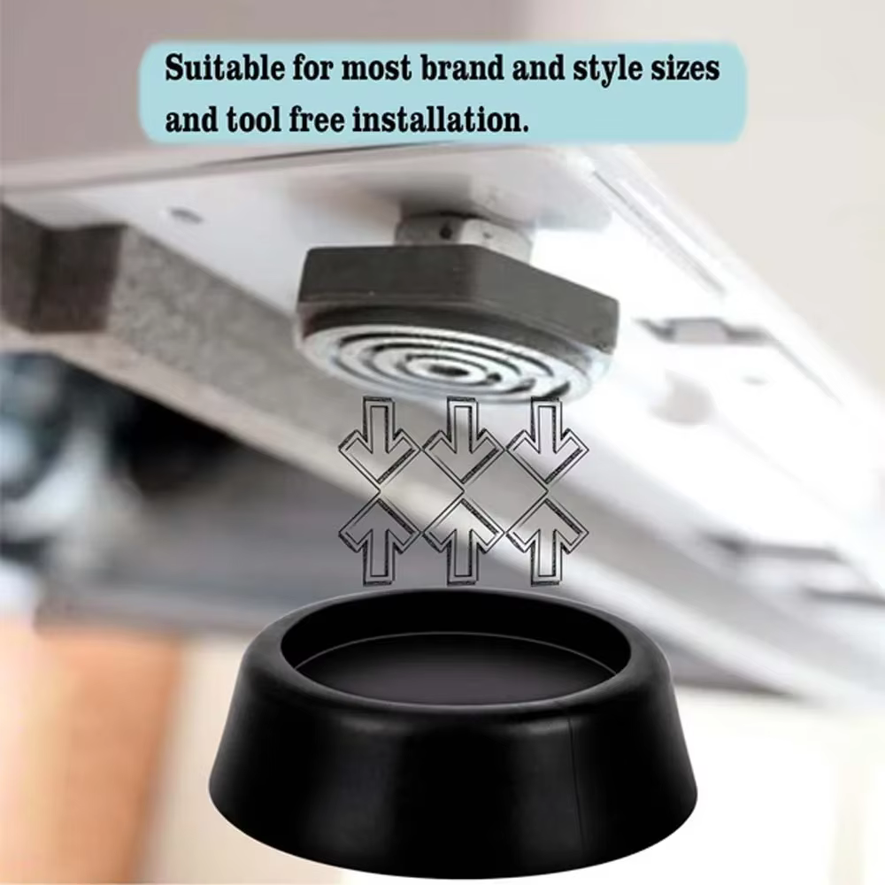 Coussinets anti-vibration et anti-bruit pour machine à laver, coussinets de pied en caoutchouc, antichoc et antibruit, laveuse et sécheuse, 4 pièces