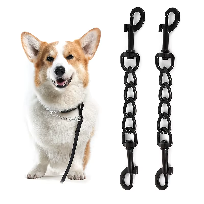 Sangles de remplacement pour collier de petit chien, boucle de harnais avec laisse à chaîne métallique, sangle de rechange sécurisée pour connexion.