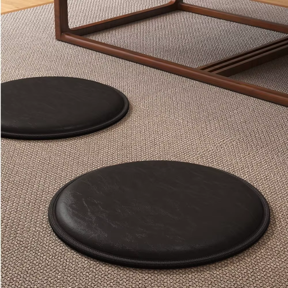 Coussin Zafu en cuir épais