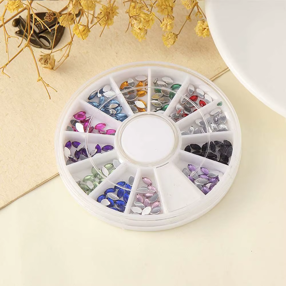 Accessoires de manucure à dos plat, breloques pour ongles, cristal, strass, diamant, décoration d'ongles, ensemble de bijoux pour ongles