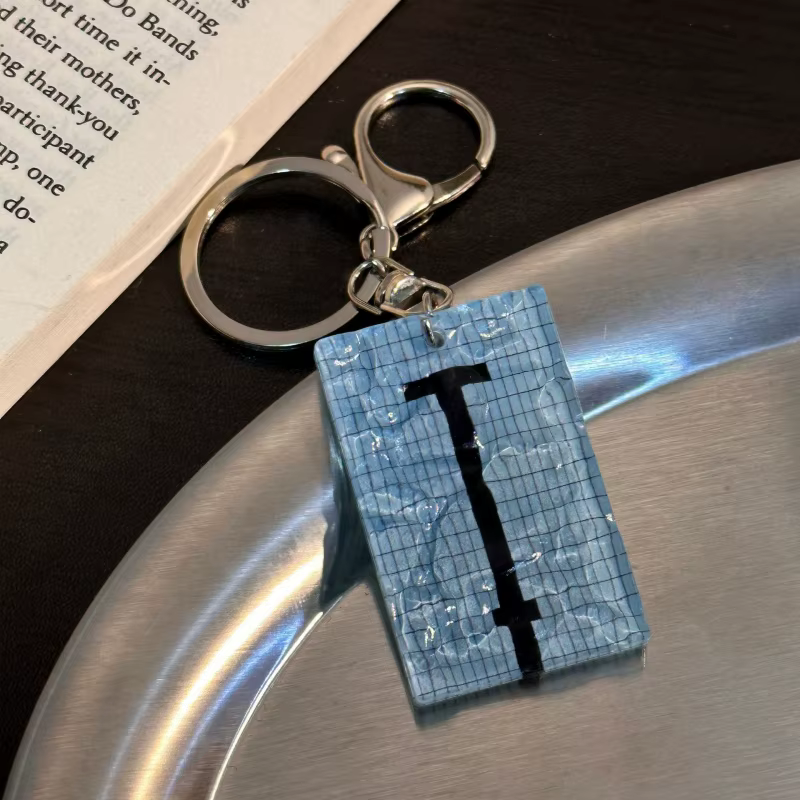 Porte-clés de piscine créatif en acrylique, ondulation de l'eau, pendentif de sac de bricolage pour les amateurs d'instructeurs de plongée