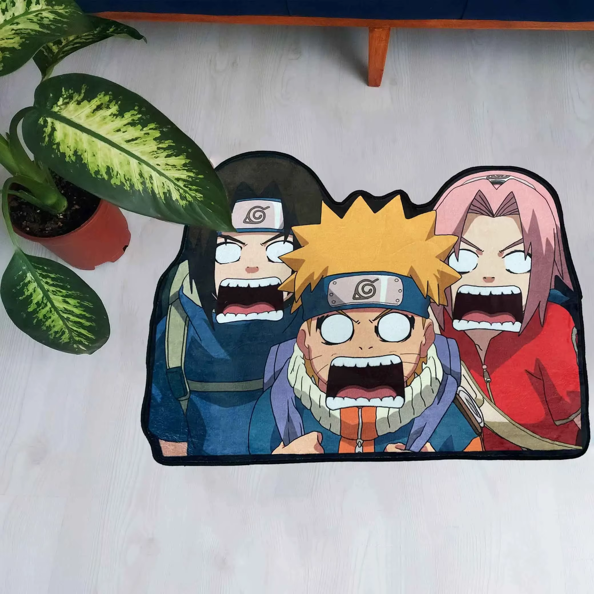 Anime Manga Naruto doux anti-dérapant tapis maison chambre dessin animé déco cuisine salle de bain tapis antidérapant paillasson enfants cadeau