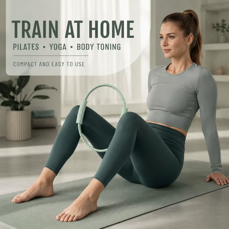 Anneau de Pilates Magic Circle Détachable avec Noyau en Fibre de Verre et Silicone