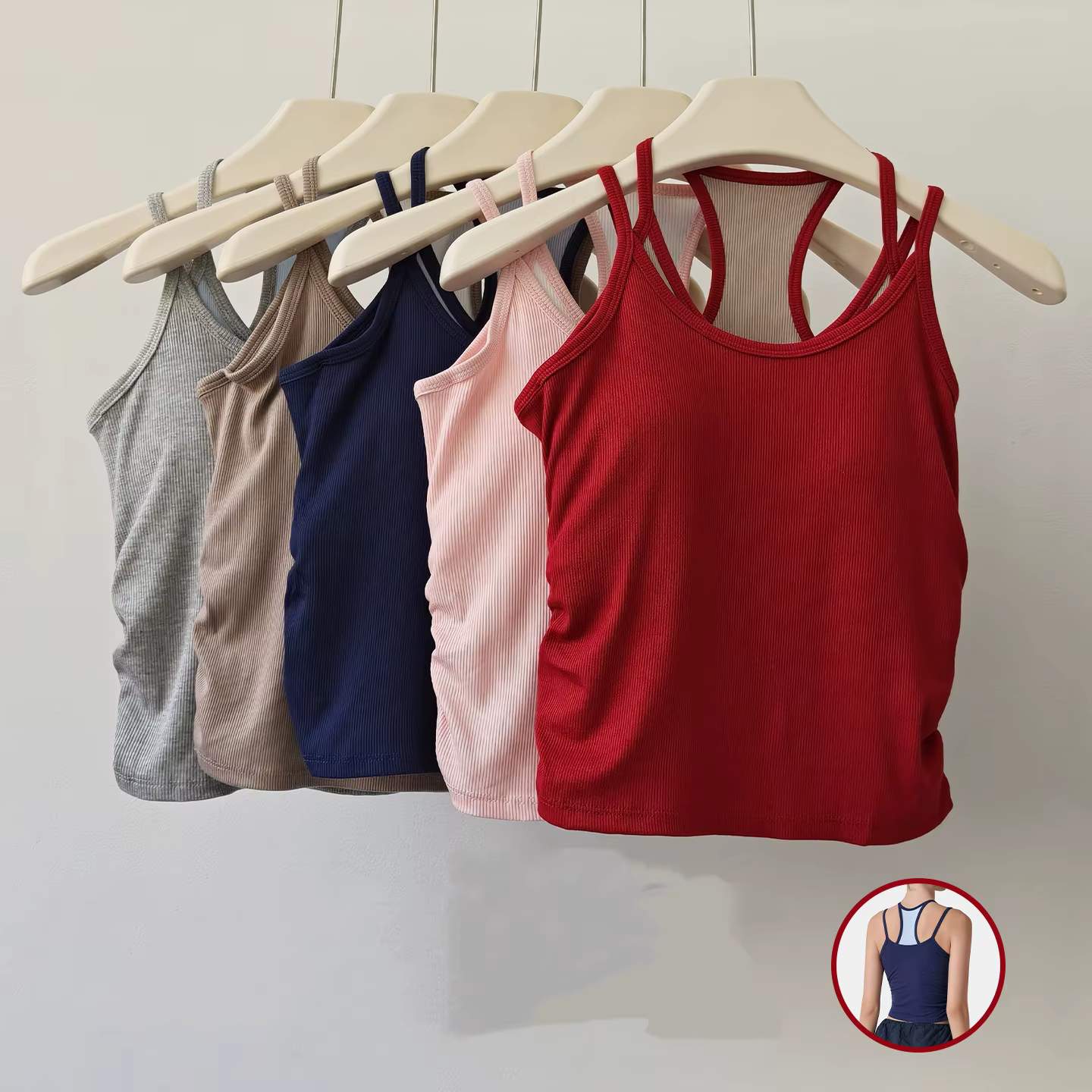 Veste de yoga avec coussinet de poitrine antichoc