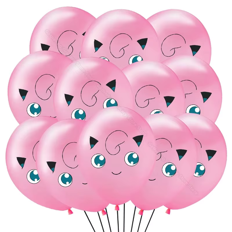 12 pièces dessin animé Pikachu Latex Ballon fête d'anniversaire décoration fournitures bébé cadeaux enfants faveur dessin animé Pokemon Ballon bricolage jouets