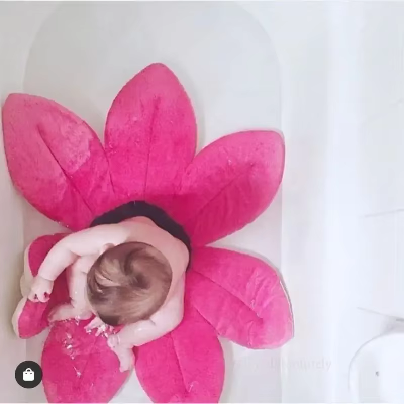 Antidérapant bébé douche baignoire fleur coussin bain infantile nouveau-né sécurité bain Support coussin baignoire tapis nouveau-né siège de douche