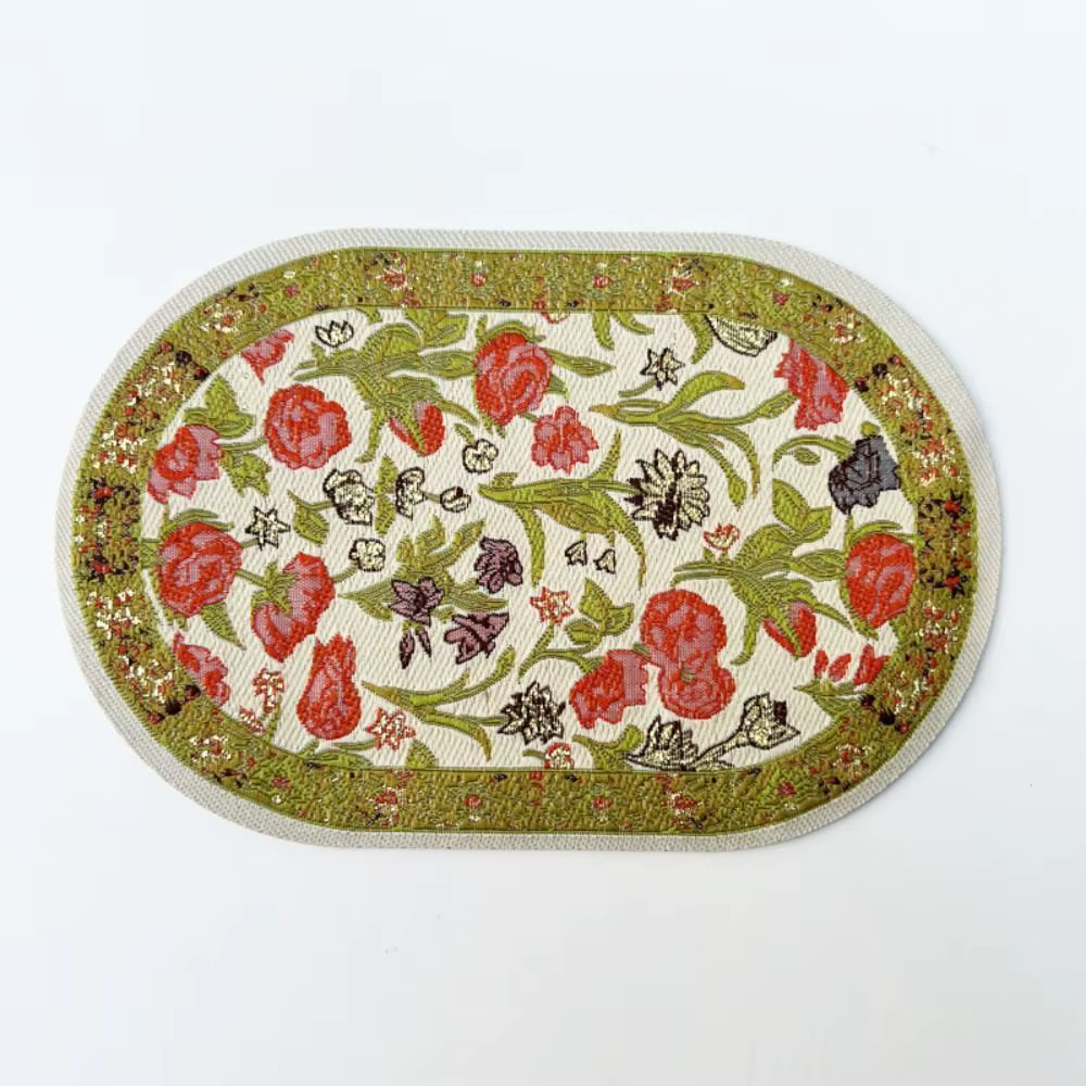 Tapis de maison de course multicolore, accessoires de beurre de jouet, nar, rond, tissage l'inventaire, maison de jeu, style turc, polymères de revêtement de sol