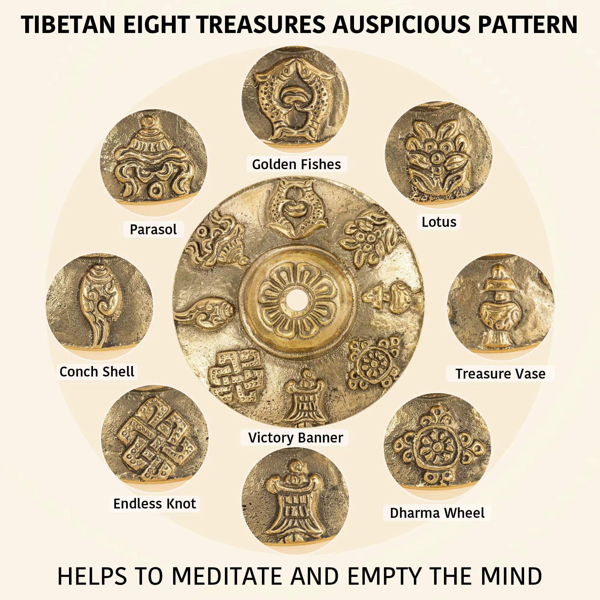 Cymbales tibétaines Tingsha 2 pièces