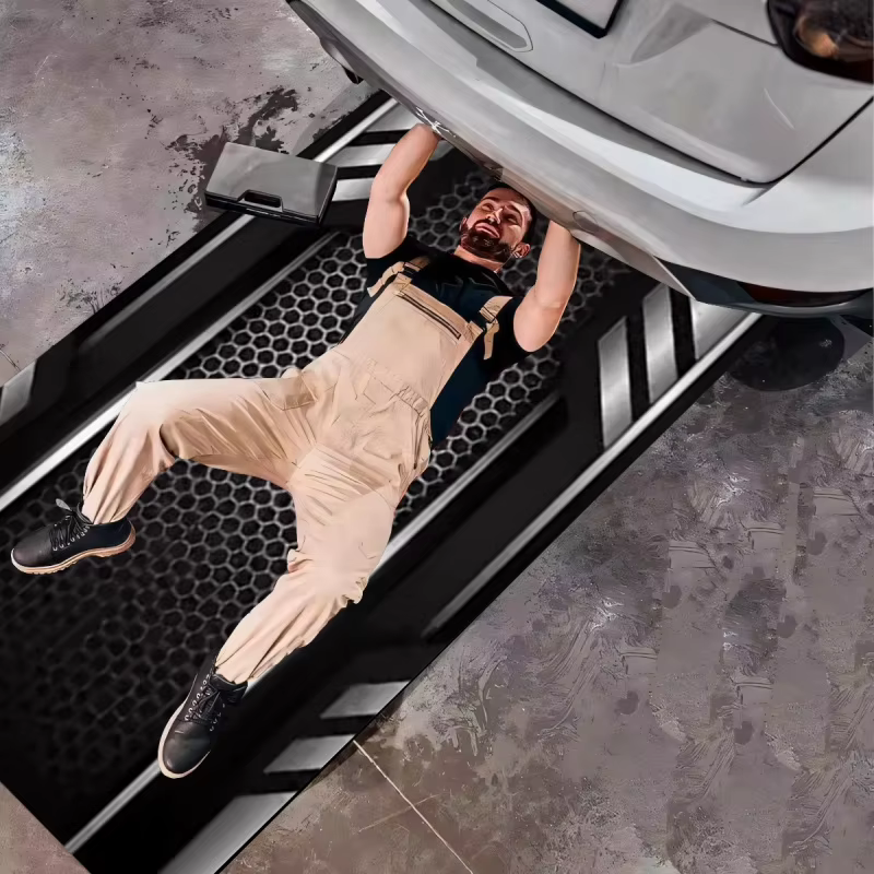 Tapis de garage pour moto VIKAMA, antidérapant, anti-huile, tapis d'atelier de réparation automobile, tapis de stationnement pour moto, décoration de la maison