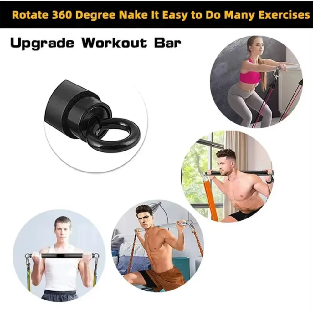 Barre de Pilates lestée multifonctionnelle portable