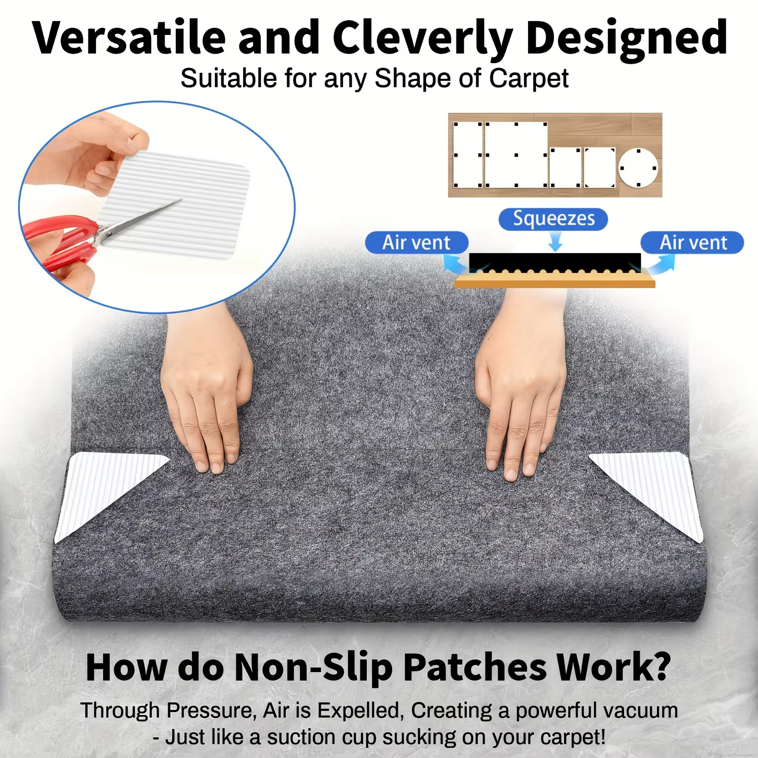 8/12x Sous-couche antidérapante pour tapis