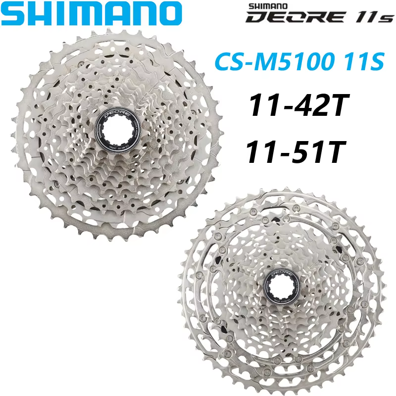 Shimano Deore CS M5100 11 vitesses Cassette pignon roue libre pour VTT vtt CS-M5100 11-51T 11S 42T vélo 11V pièces de vélo