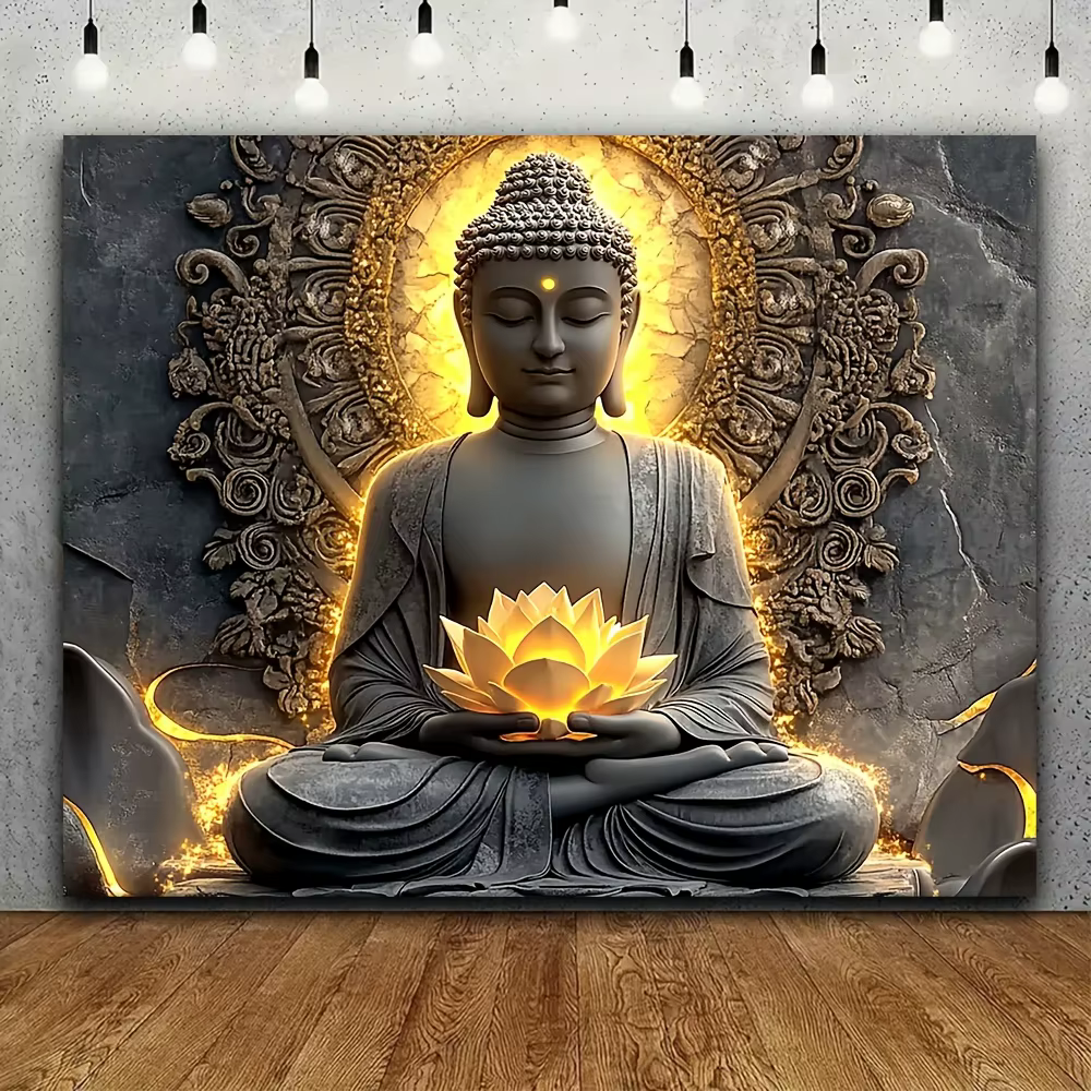 VIKAMA bouddhisme méditation Lotus tapisserie Orientale Zen