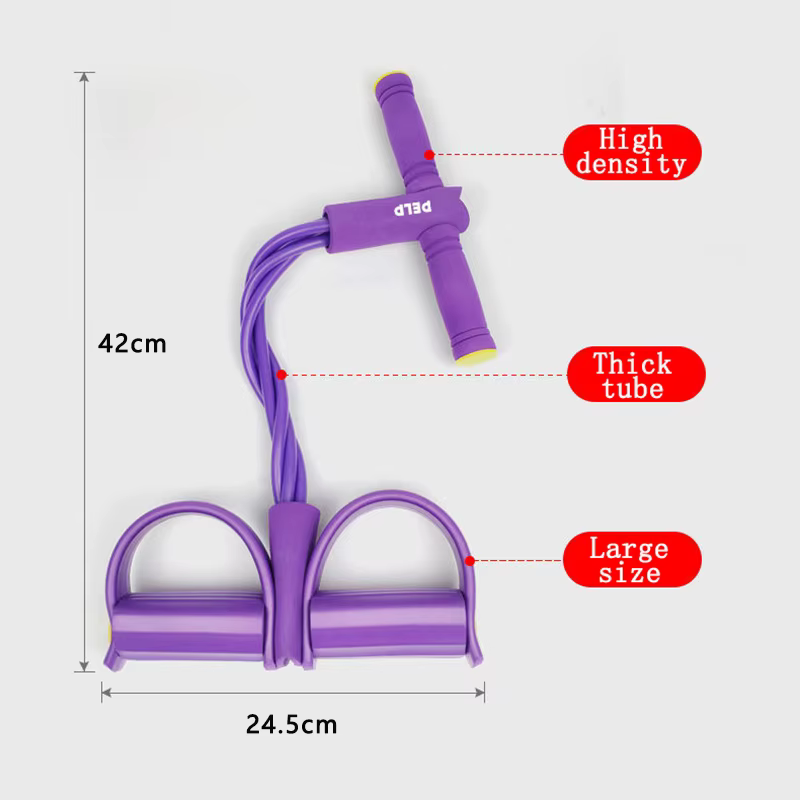 Fitness Gum 4/6 Tube Latex pédale exercice avec corde de traction assise bandes élastiques équipement de Yoga Pilates
