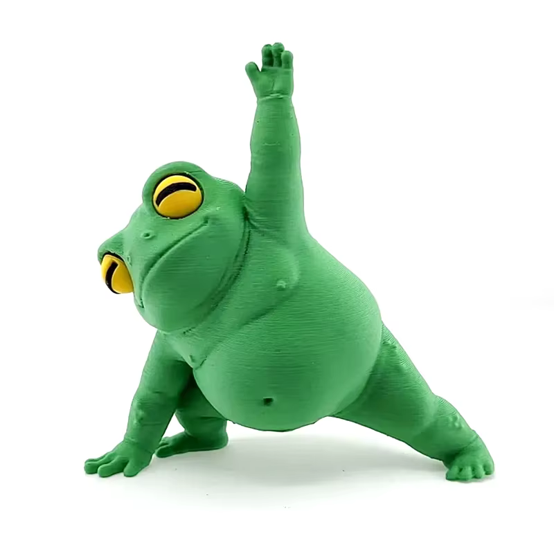 Figurine de grenouille méditative mignonne