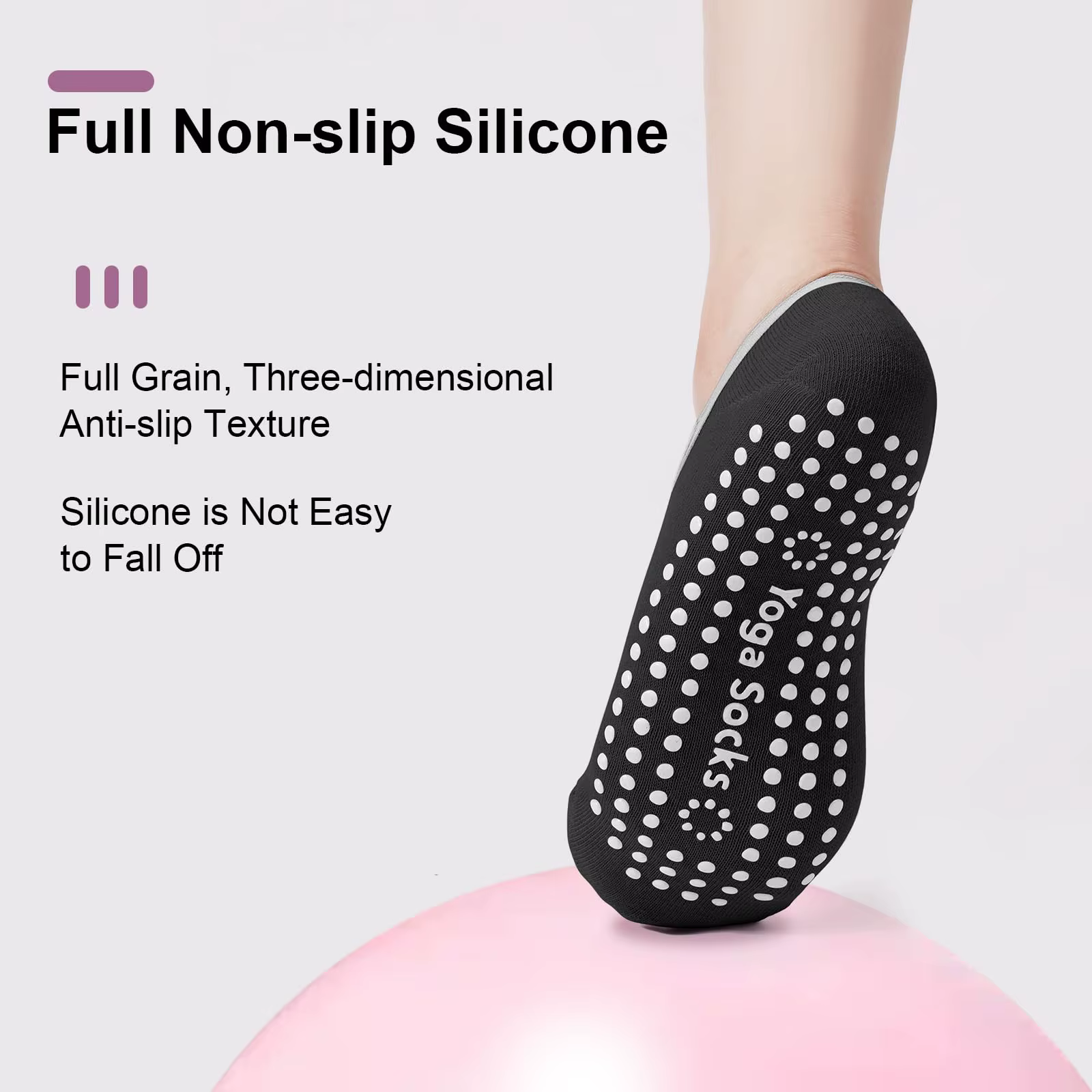Lot de 4 chaussettes Pilates pour femmes