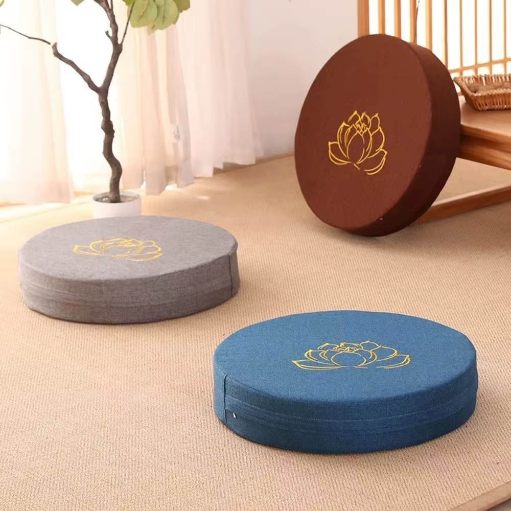 Coussin de méditation de yoga de style japonais pratique