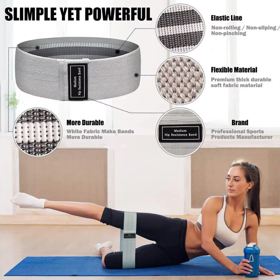 Glute Thigh Elastic Workout Bands Fabric Resistance Hip Booty