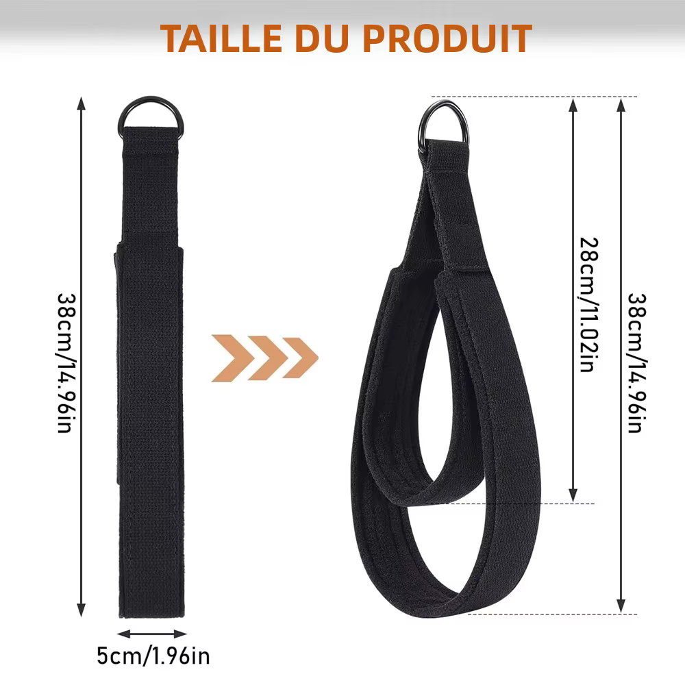 Sangles de Pilates à double boucle avec anneaux