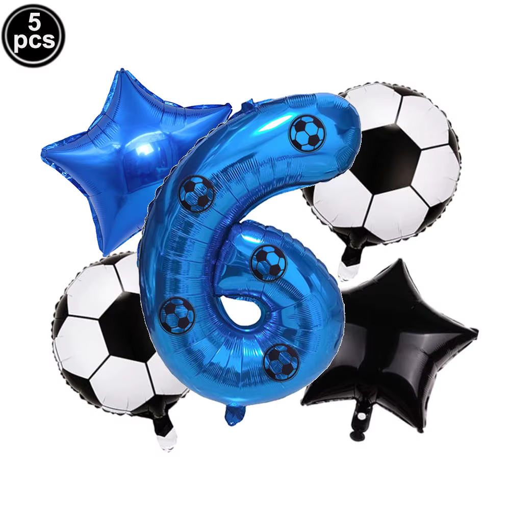 Ballons de football, décorations d'anniversaire