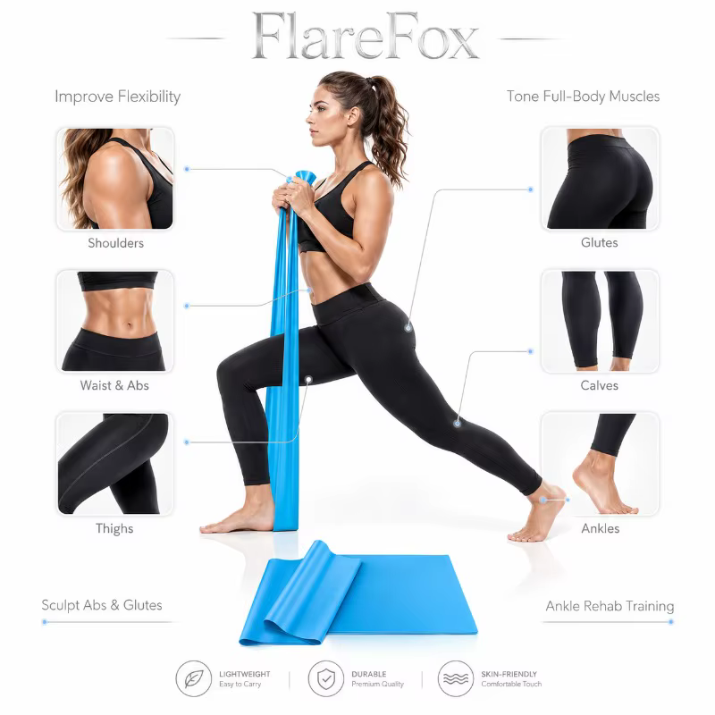 Bande de résistance de Yoga bandes élastiques de Fitness multifonctions entraînement de rééducation Pilates