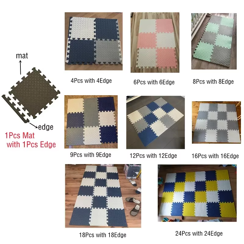 Tapis de sol en mousse optique pour enfants, puzzle pour bébé, matelas épissé, coussin rampant, jouets pour enfants, cadeaux pour la maison, accessoires Playvirus, 2.5cm