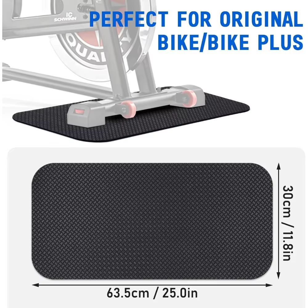 2 tapis de protection pliables double face antidérapants pour vélo d'appartement et équipement de fitness