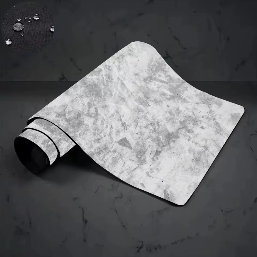 Tapis de souris imperméable 400x900x4mm, fabriqué en tissu gris anthracite résistant aux taches et doté d'une base antidérapante