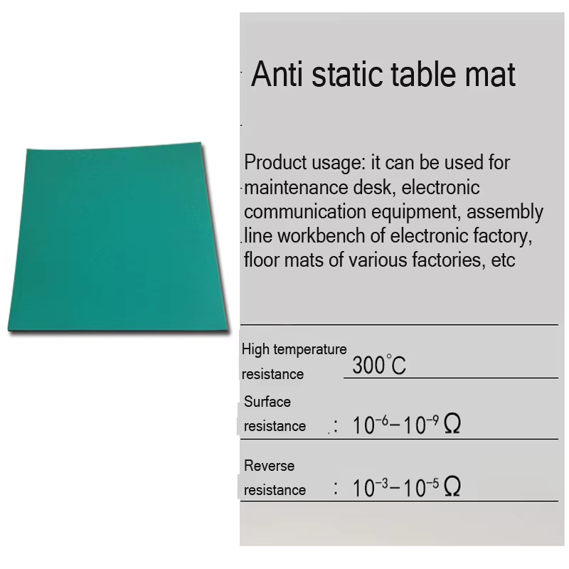 Tapis de Table antistatique ESD, couverture antidérapante, nappe en caoutchouc résistante aux hautes températures, réparation d'entretien en laboratoire
