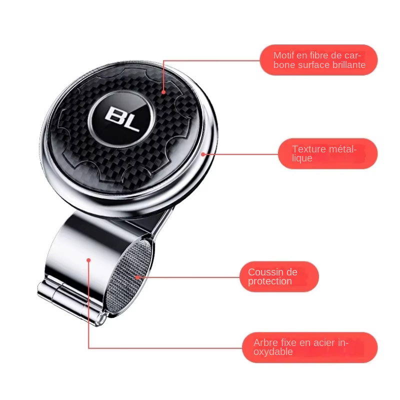 Booster de volant de voiture, boule tournante, bouton rotatif, roulement, poignée d'alimentation rotative, accessoires automatiques universels, kit d'économie de main-d 'œuvre