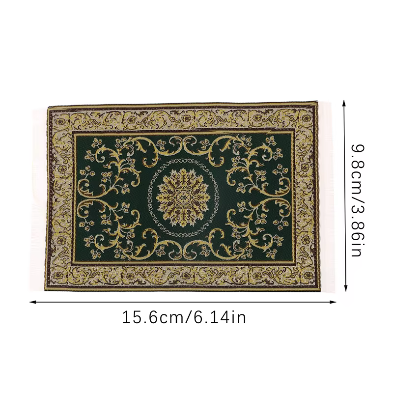 Tapis de sol en polymère pour chambre à coucher, couverture de sol carrée l'inventaire, décor de salon, accessoires de maison de beurre de jouet, modèle de maison de courses, 1:12