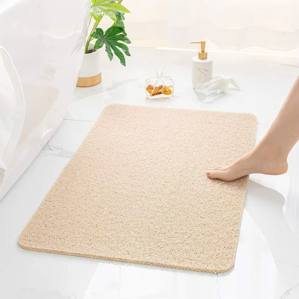Nouveau tapis de bain antidérapant en PVC, tapis de douche à séchage rapide, tapis de massage pour les pieds, salle de bain