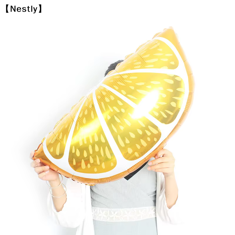 1 ballon en forme de fruit tropical, citron, orange, ananas, décoration en film d'aluminium, pour bébé〔Nest〕