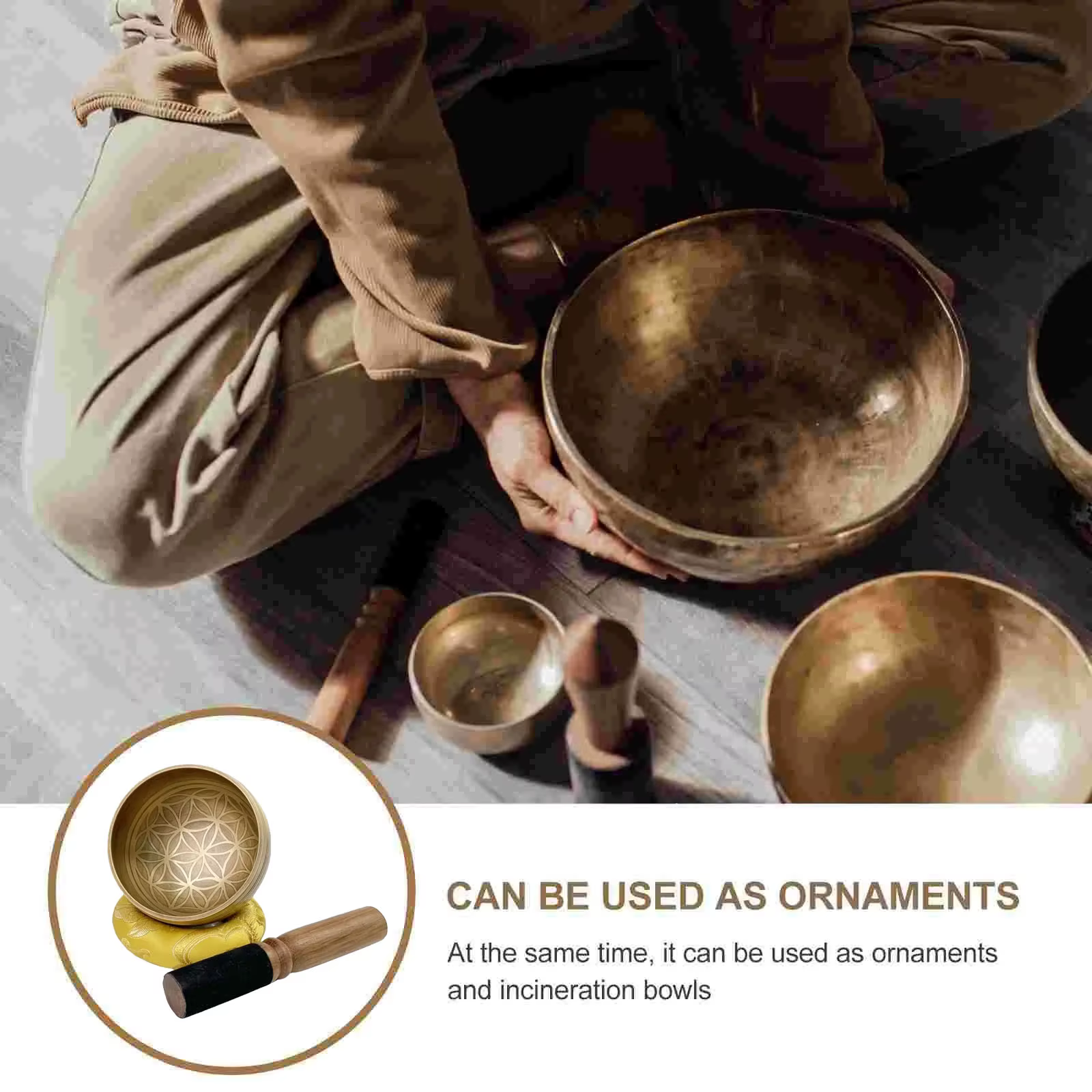 Miwayer ensemble de bols chantants tibétains bol sonore bol de méditation cadeau Unique utile
