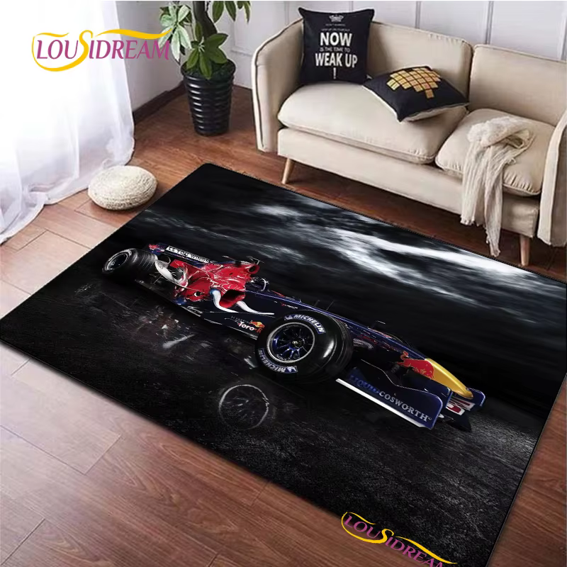 Tapis de voiture de course pour salon chambre tapis Table cuisine enfants porte tapis de sol antidérapant cadeau d'anniversaire accessoires de photographie tapis
