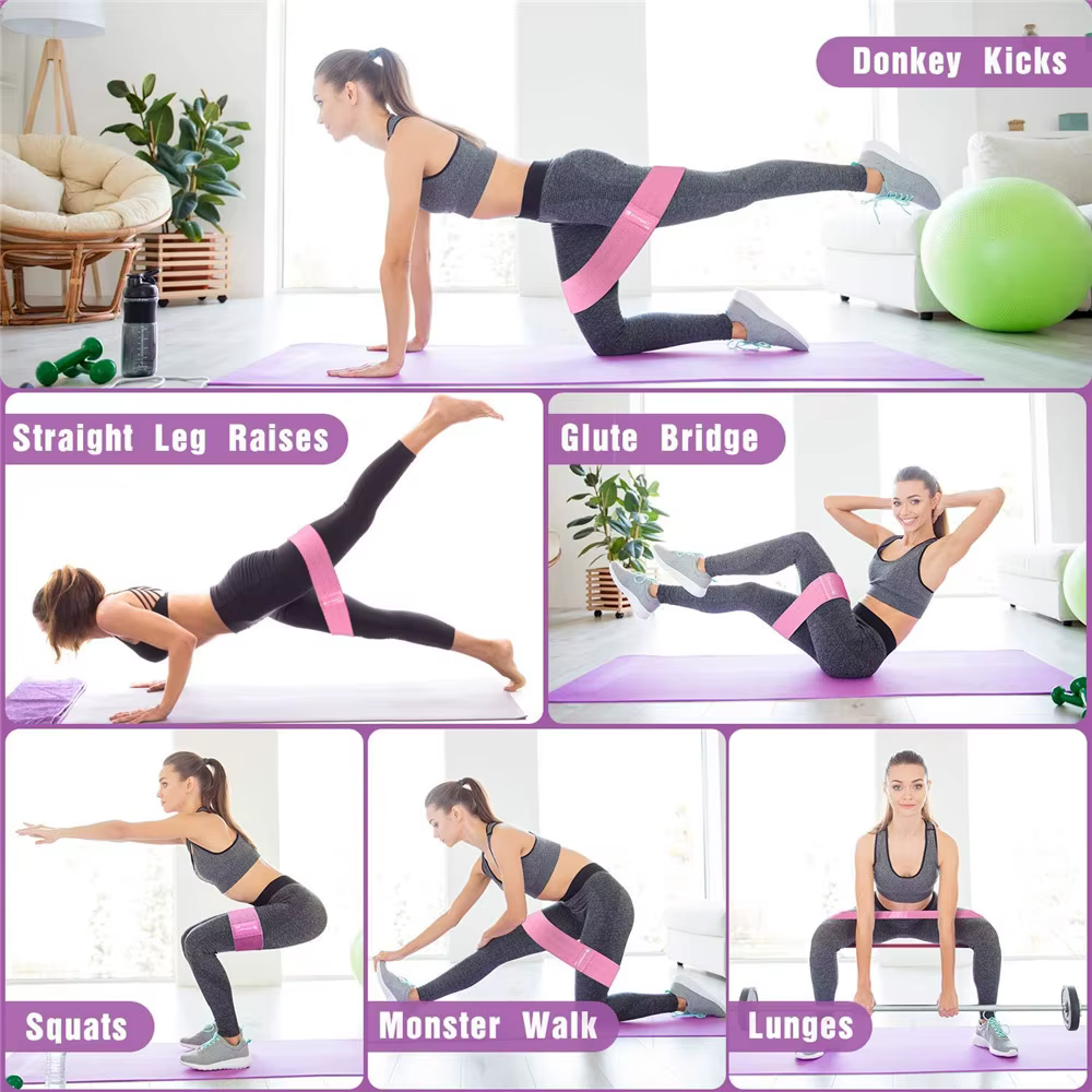 Bandes de résistance élastiques de fitness entraînement à domicile