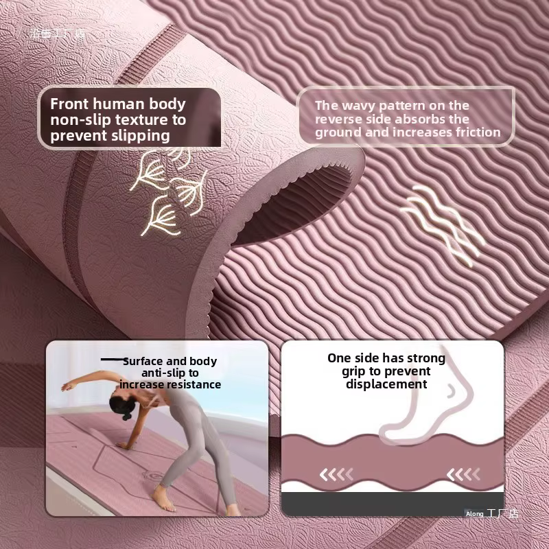Tapis de Yoga tapis de Fitness ménage antidérapant Absorption des chocs silencieux épaissi élargi isolation phonique filles tapis de saut tapis de sol