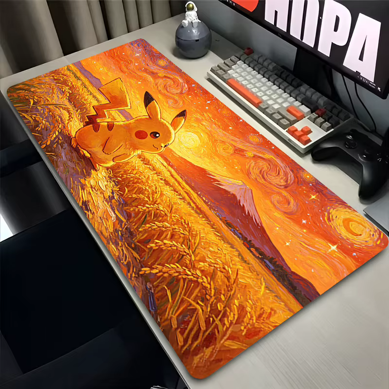 Tapis de souris Pokemon pour ordinateur, rose pastel, sakura Pikachu, tapis de clavier pour Gamer, pliable, Portable, antidérapant, pour jeu