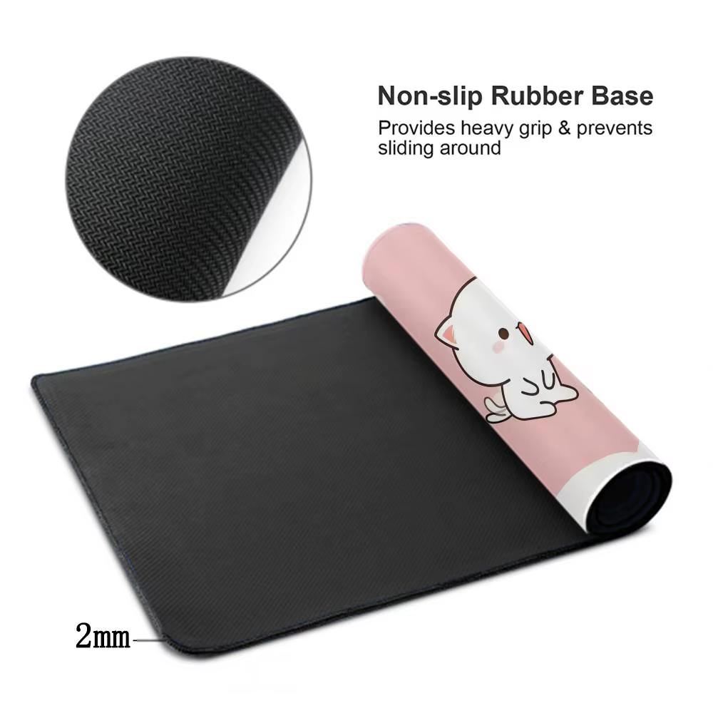 Tapis de souris XXL Kawaii pour jeux vidéo 900x400x3MM, tapis de souris rose, cadeau animalier, accessoires de bureau personnalisés pour ordinateur portable, ordinateur PC