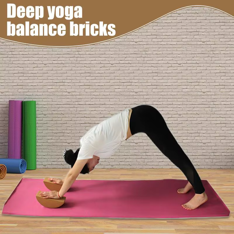 Briques d'exercice de yoga en liège naturel