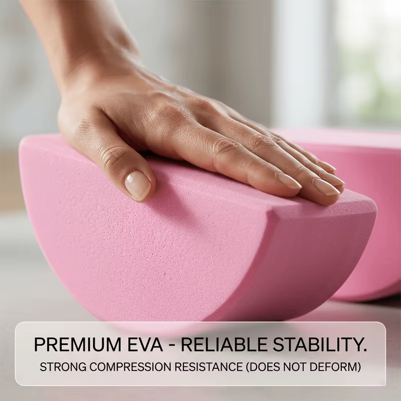 Lot de 2 blocs de yoga demi-ronds souples pour femmes