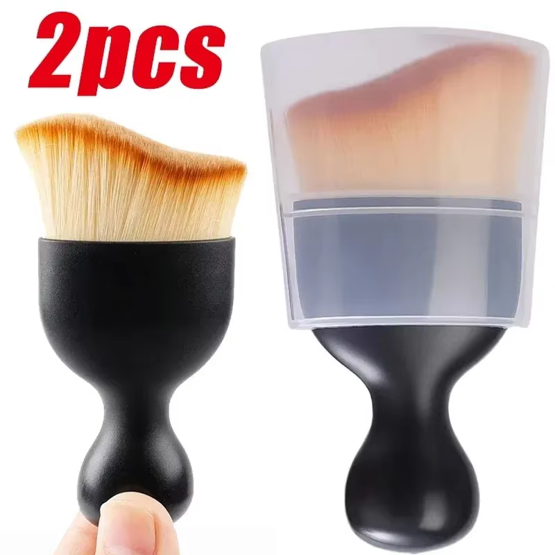 Brosse de nettoyage intérieur de voiture, climatiseur, sortie d'air, brosses de nettoyage en fourrure douce avec coquilles, dépose de poussière de crevasses, outils de brosse de détail